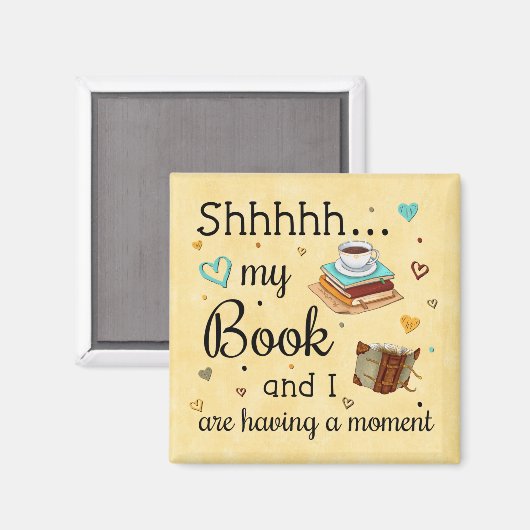 本と私は一瞬を過ごしている マグネット (正面/裏面)