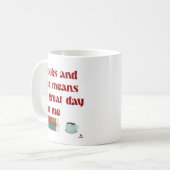 本と紅茶が私の素晴らしい一日 コzyな読者スローガン コーヒーマグカップ (正面左)