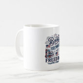 本と花火と自由 - 愛国的な読者のためのTシャツ コーヒーマグカップ (正面左)