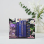 本と花（椿） ポストカード (スタンド正面)