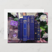 本と花（椿） ポストカード (正面/裏面)