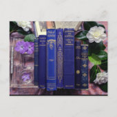 本と花(椿) ポストカード (正面)