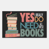 本と読愛 長方形シール (正面)