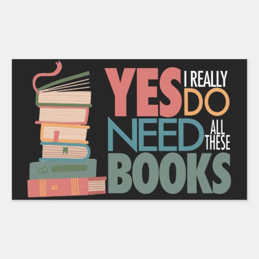 本と読愛 長方形シール (正面)