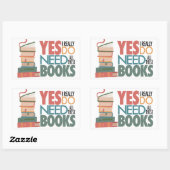 本と読書の愛ステッカー 長方形シール (シート)