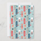 本と読書をテーマにした誕生日パーティー 招待状 (裏面)