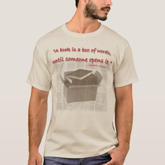 本と読書をテーマにしたTシャツ Tシャツ (正面)