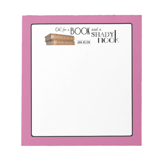 本と陰気なヌークのために ノートパッド (正面)