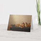 『本と頭蓋骨のあるヴァニタス』| ゲリット・ヴァン・ヴハイト カード (正面)