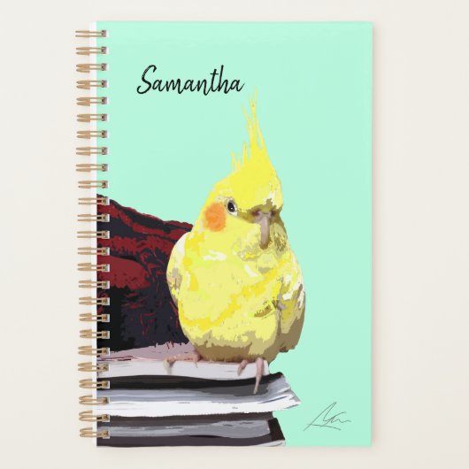 本にとりつくリアリスティック・コクタイル・バ絵画ード プランナー手帳 (正面)