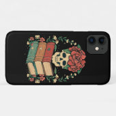 本に描かれた花のドクロ Case-Mate iPhoneケース (裏面(横))