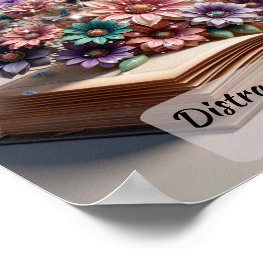 本に気を取られる ポスター (角)