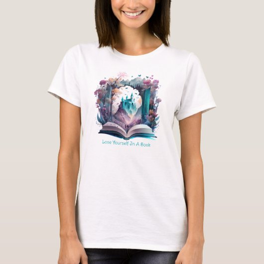 本に没頭する Tシャツ (正面)