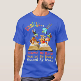 本に簡単に気を散らすカエルの妖精ダール Tシャツ