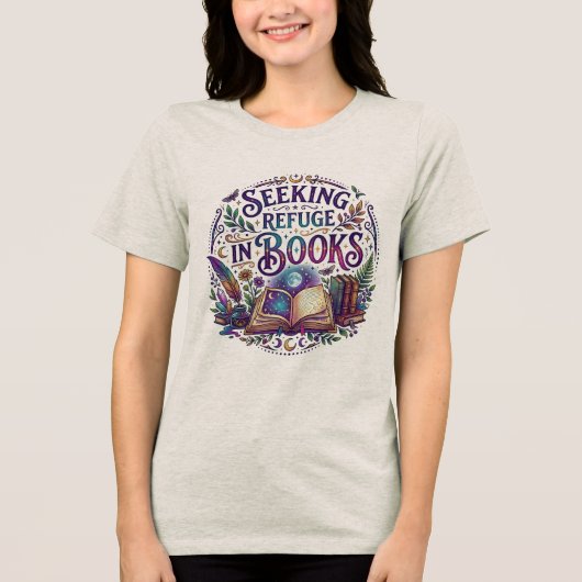 本に避難する 不思議な天体ミスティック トライブレンドＴシャツ (正面)