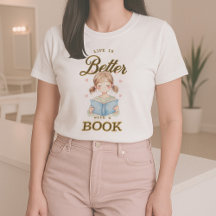 本のある生活は最高 Tシャツ