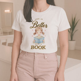 本のある生活は最高 Tシャツ