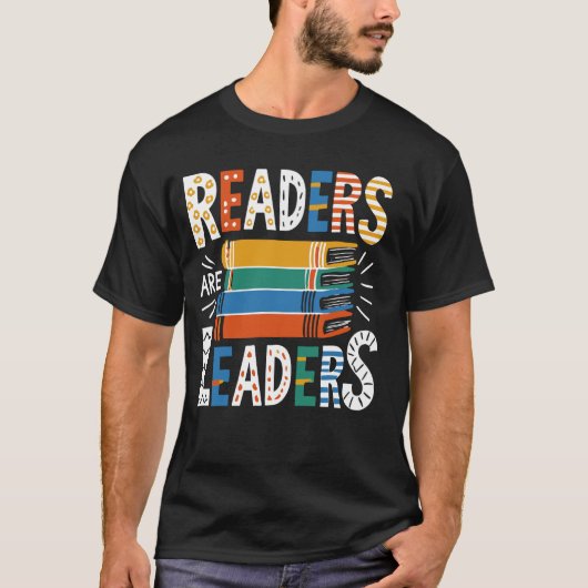 本のおもしろい先生読み手がリーダー Tシャツ (正面)