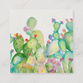 本のご依頼 | 水彩画のサボテン ベイビーシャワーの挿入ページ エンクロージャーカード (裏面)