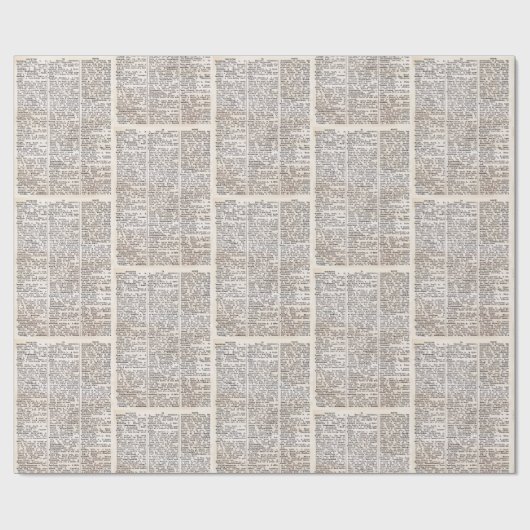 本のためのヴィンテージ辞書のページ ラッピングペーパー (フラット)