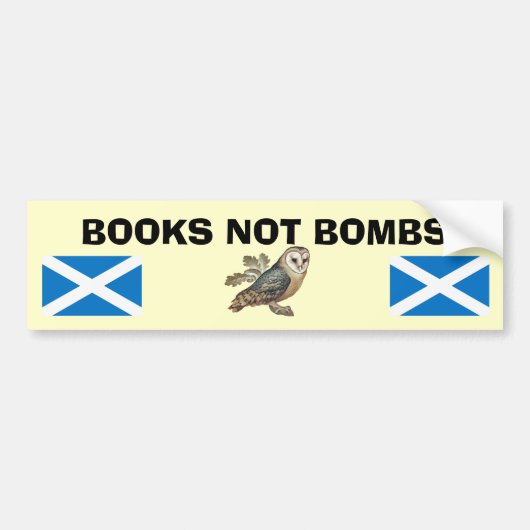 本のない爆弾のスコットランドの独立フクロウのステッカー バンパーステッカー (正面)