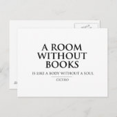 本のない部屋は精神なしに体のようです ポストカード (正面/裏面)
