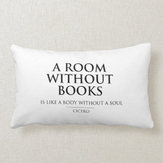本のない部屋は精神なしに体のようです ランバークッション