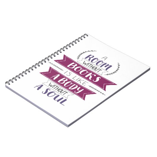 本のない部屋は魂のない体のようなものだ ノートブック (左側)