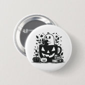 本のようなハロウィーン 缶バッジ (正面&裏面)