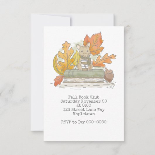 本のようなマウス 招待状 (正面)