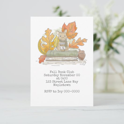 本のようなマウス 招待状 (スタンド正面)