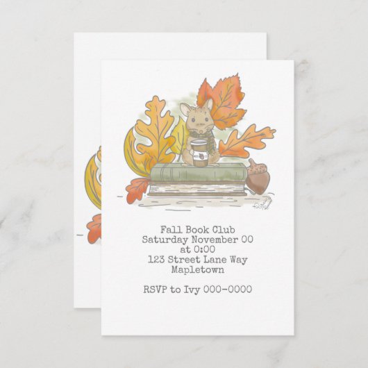 本のようなマウス 招待状 (正面/裏面)