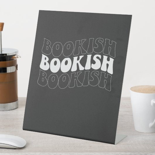 本のような波打つレトロ 台座サイン (インサイチュ)