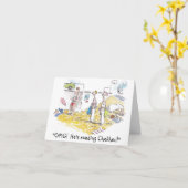 本のような誕生日カード カード (黄色い花)