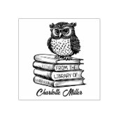 本のオウムカスタム 図書館から ラバースタンプ (インプリント)