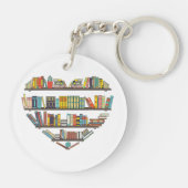 本のカッコいい男性読女性ブックラバーリテラシーL キーホルダー (裏面)