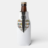 本のカッコいい男性読女性ブックラバーリテラシーL ボトルクーラー (ボトル裏面)