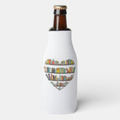 本のカッコいい男性読女性ブックラバーリテラシーL ボトルクーラー (ボトル正面)