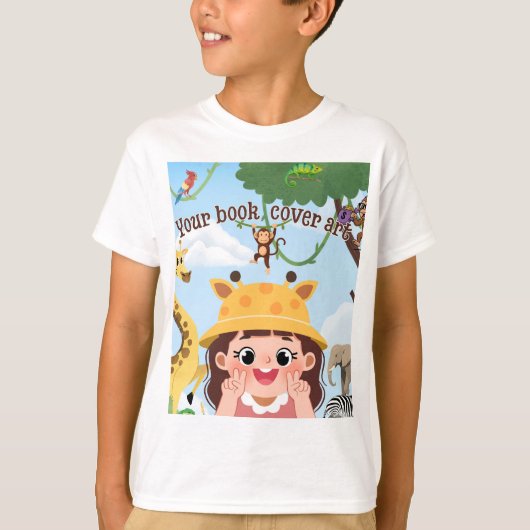 本のカバー | 作家ブックローンチプロモーション Tシャツ (正面)