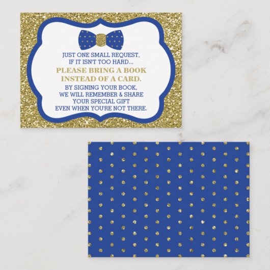 本のカードを持って来て、小さな男、蝶ネクタイ エンクロージャーカード (正面/裏面)