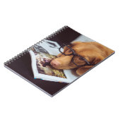 本のガラスを持つ頭が切れるな犬 ノートブック (左側)