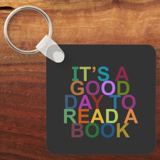 本のキーチェインに読はいい日だ キーホルダー (正面)