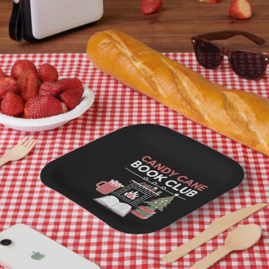 本のクリスマスキャンディーキーブッククラブブック ペーパープレート (ピクニック)
