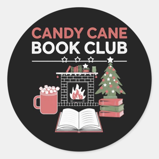 本のクリスマスキャンディーキーブッククラブブック ラウンドシール (正面)