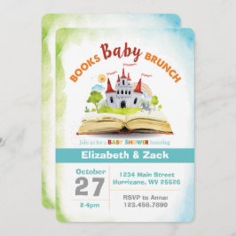 本のシャワーのベビーシャワーの招待状 招待状