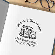 本のスタック オープン ブック アーチ アドレス ブックプレート