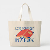 本のタイポグラフィで自分を失う トートバッグ (裏面)