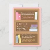 本のテーマのベビーシャワー招待状 招待状 (正面)