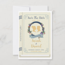 本のデザインでSave The Date ライブラリー ウェディング 招待状