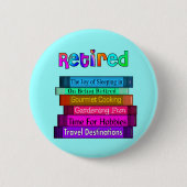 本のデザインの退職のギフトのユニークな積み重ね 缶バッジ (正面)